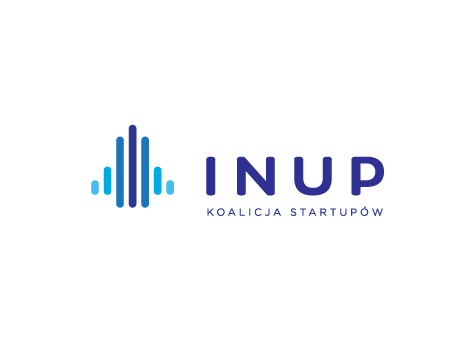 Logo fundacji INUP, której celem jest promocja osiągnięć regionalnych startupów, budowanie środowiska przyjaznego inwestycjom, jak również edukacja w zakresie przedsiębiorczości i tworzeniu innowacji